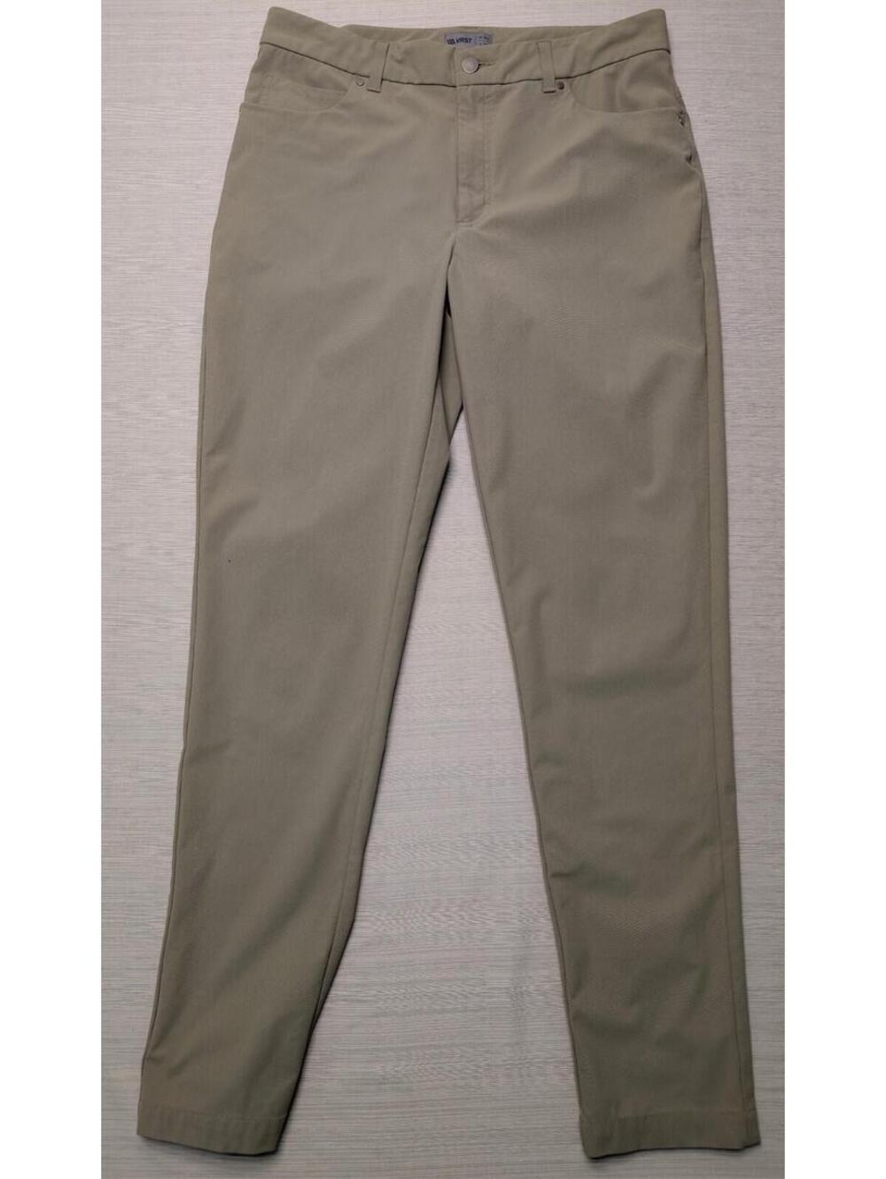 VRST Stretch Pants Mens 33x34 Slim Fit 5-Pocket Extra Comfort Beige Khaki Golf